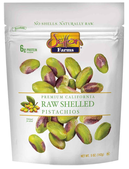 Setton Farms Raw Shelled Pistachios – Resealable 5 oz Pouch for Clutter-Free Pantry and Clean Kitchen Storage