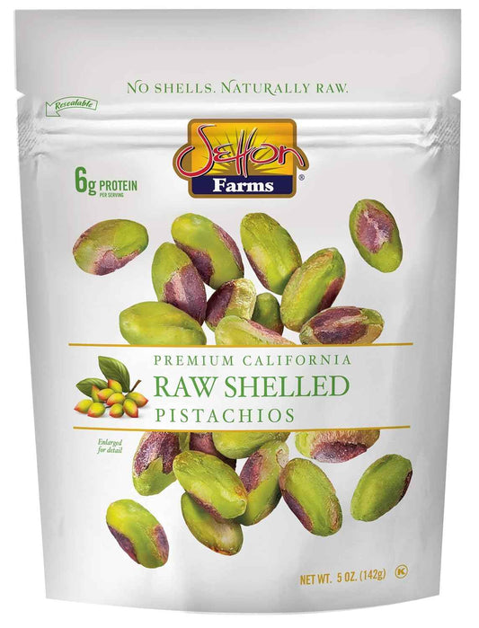 Setton Farms Raw Shelled Pistachios – Resealable 5 oz Pouch for Clutter-Free Pantry and Clean Kitchen Storage
