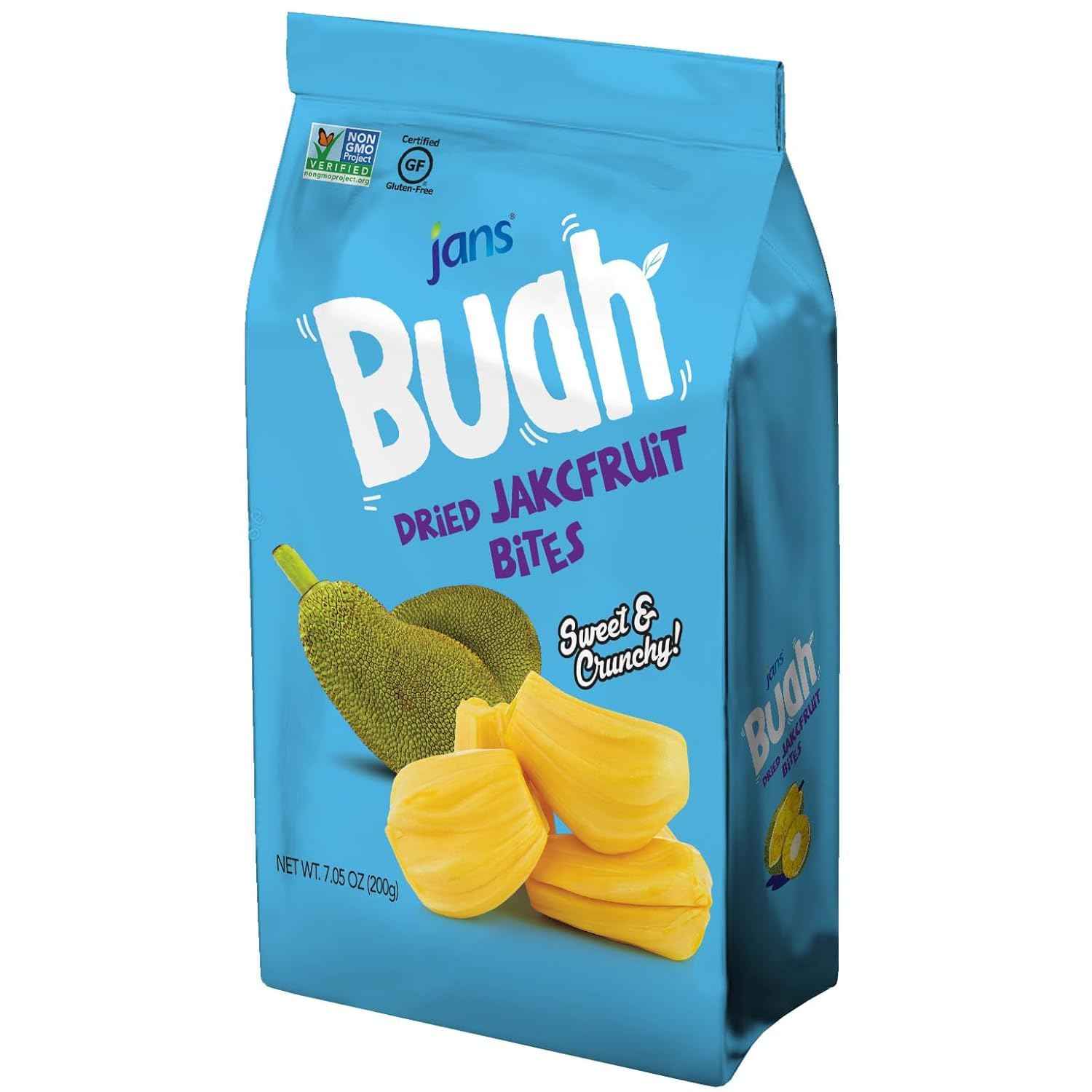 Jans Buah Freeze Dried Jackfruit Chips 7 Oz – Family-Friendly Fruit Snack for Lunchboxes and After-School Bites, No Added Sugar
