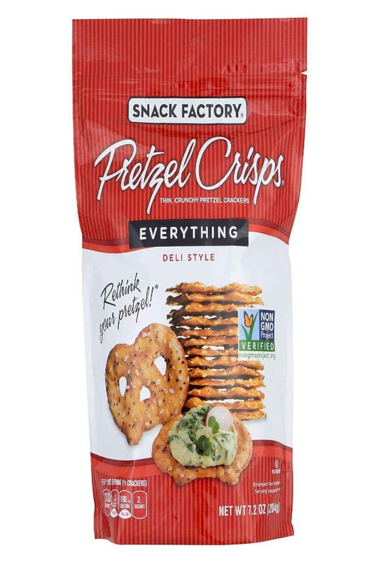 Snack Factory Pretzel Crisp Everything – Kid-Friendly Lunchbox Snack for School and After-School