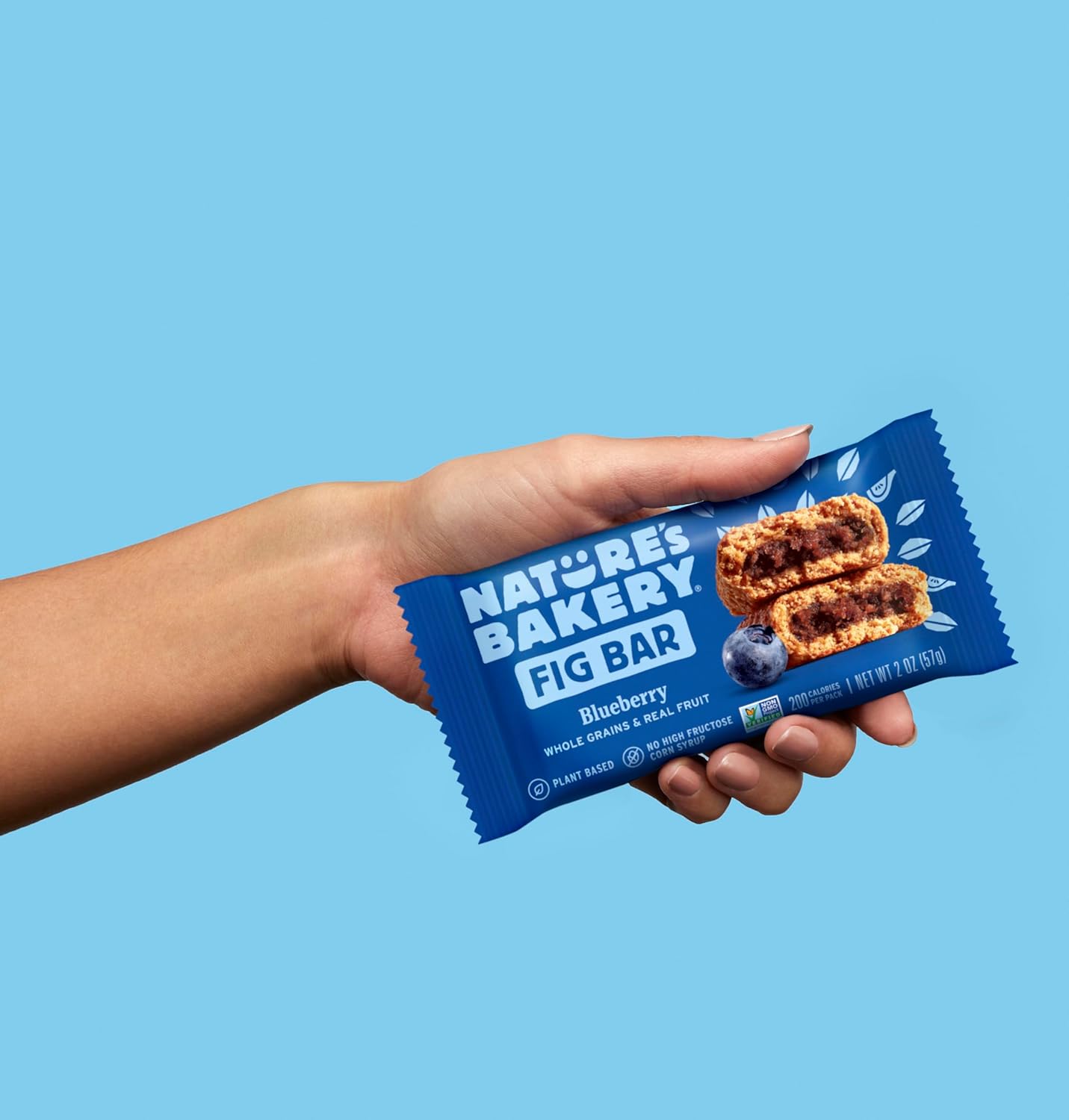 Nature's Bakery Blueberry Fig Bars - Wholesome Lunchbox Snack for Kids, 6 Individually Wrapped Twin Packs