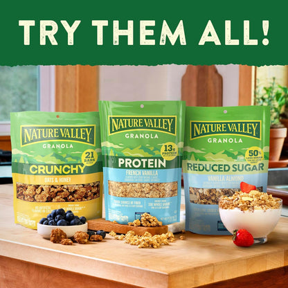Nature Valley Protein Granola – Mindful Morning Ritual, 13g Protein Honey Oats for Wellness Routines