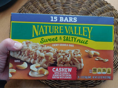 Nature Valley Sweet and Salty Nut Cashew Granola Bars – Portable Hiking Snack for Trail and Backpack