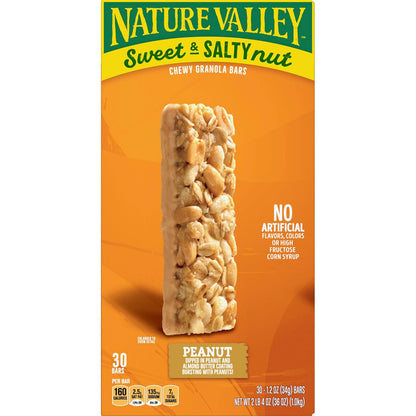 Nature Valley Sweet and Salty Nut Granola Bars – Healthier Pantry Swap for Chips and Candy Bars, Peanut