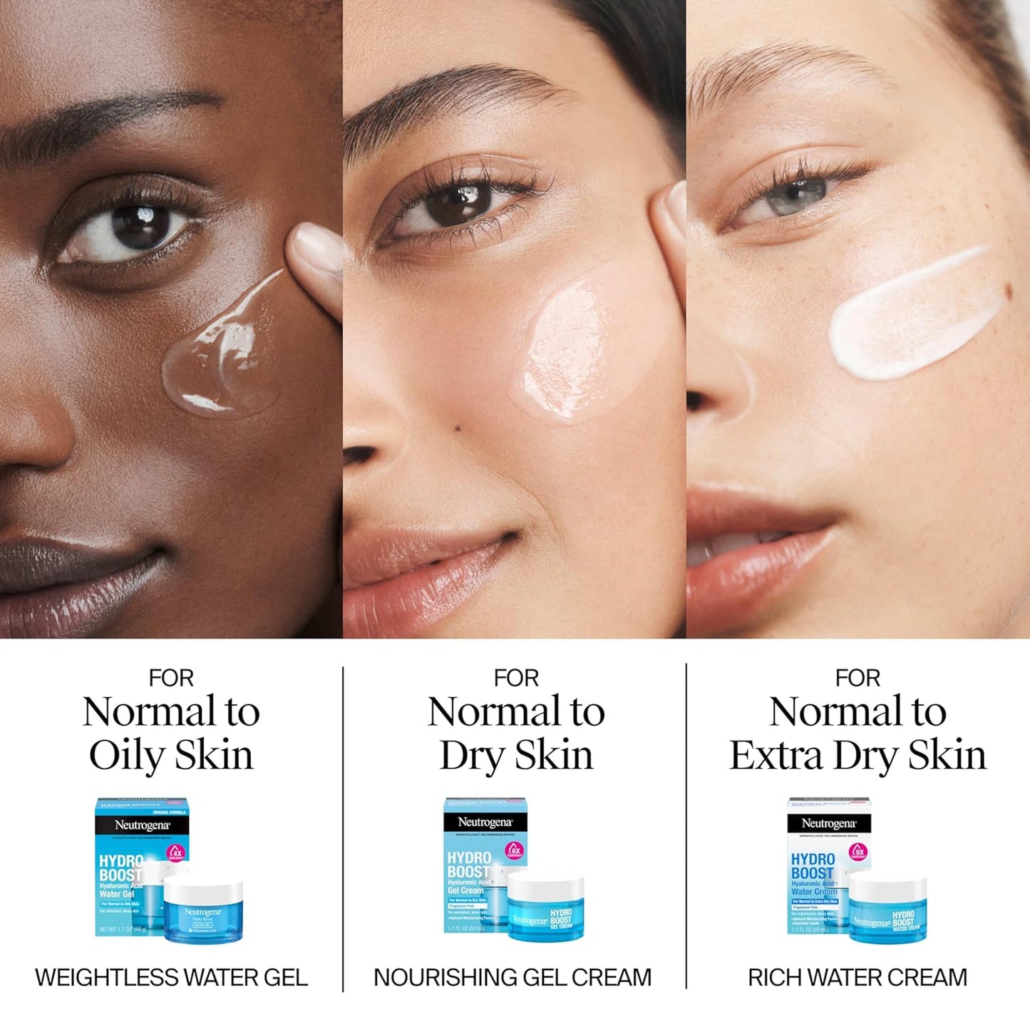 Neutrogena Hydro Boost Water Cream – Clean, Minimal 2-Step Skincare with Glass Jar & Travel Cleanser
