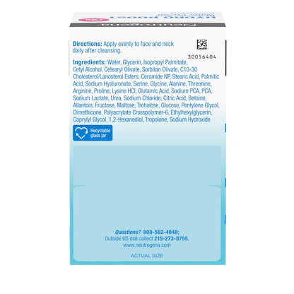 Neutrogena Hydro Boost Water Cream – Clean, Minimal 2-Step Skincare with Glass Jar & Travel Cleanser