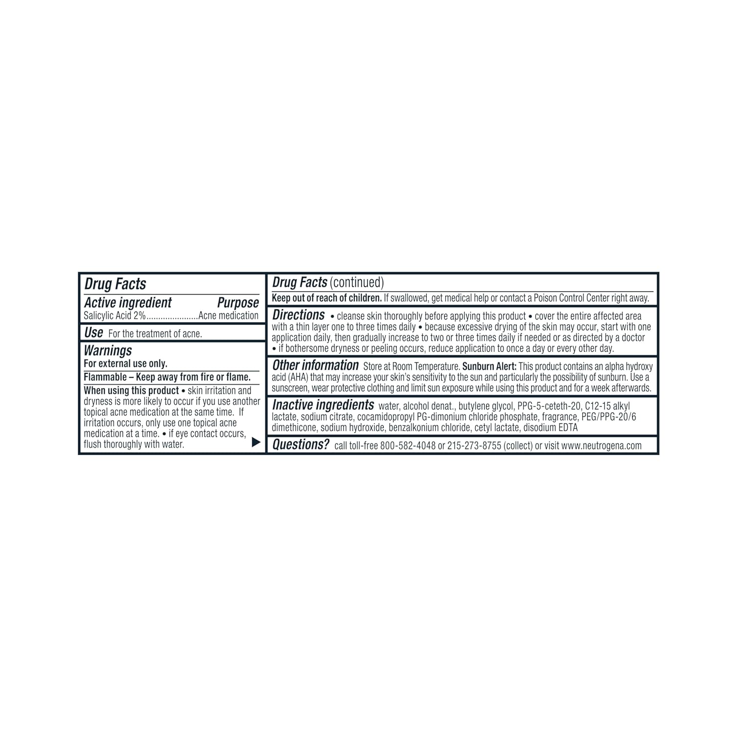 Neutrogena Rapid Clear Acne Treatment Pads – Bedtime Self-Care Ritual for Clearer Mornings, 60 Pads