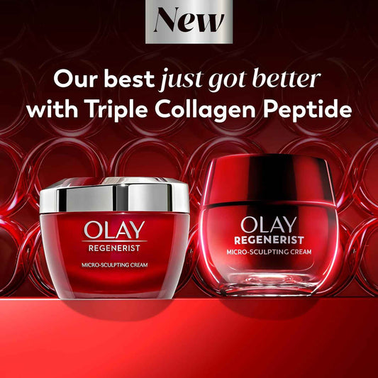 Olay Regenerist Micro-Sculpting Cream – Premium Triple Collagen Complex for Refined Elegance