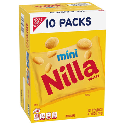 NILLA Wafers Mini Cookies – Lunchbox Snack Pack for School and After-School Treats