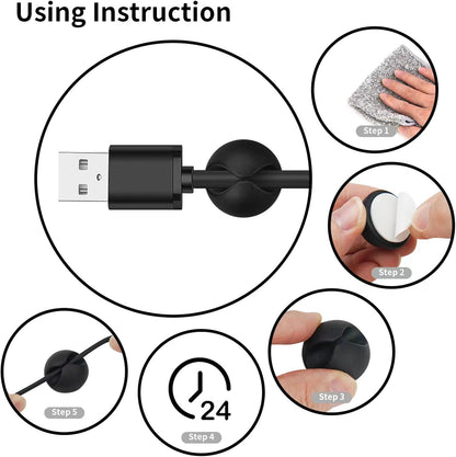 Nimble Cable Clips – Neutral-Tone Wire Clips for Living Room Entertainment Center, Adhesive Cable Management Clips