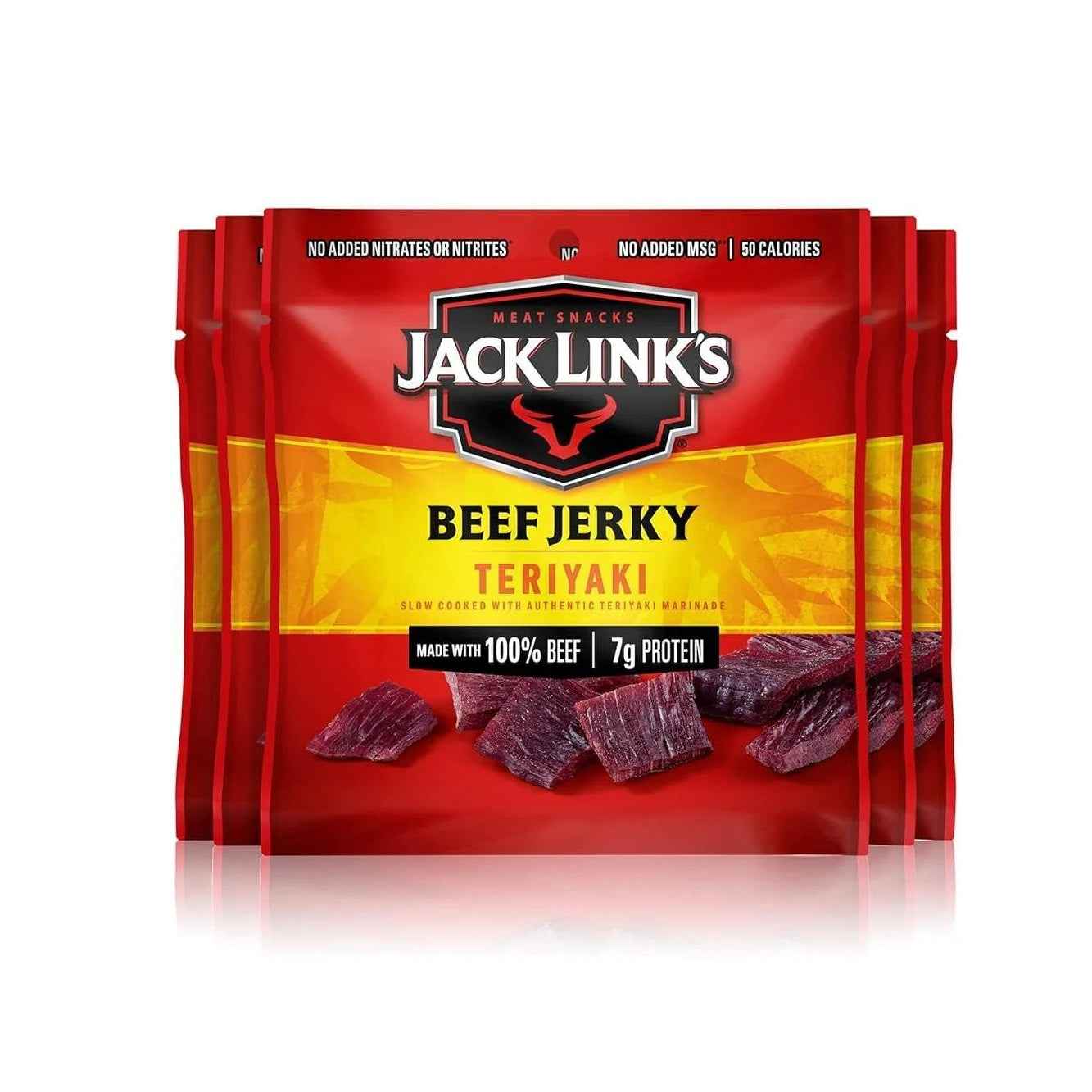 Jack Link's Beef Jerky Variety Pack - Original and Teriyaki - Kid-Approved High-Protein Lunchbox Add-In for Picky Eaters, 9 Count