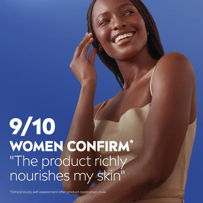 NIVEA Essentially Enriched Body Lotion for Very Dry Skin, Clean 33.8 Fl Oz Pump Bottle for a Clutter-Free Bathroom Counter, 72-Hour Hydration