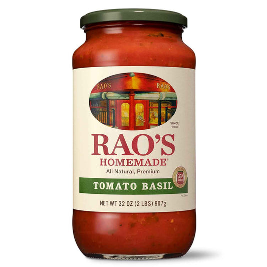Rao's Homemade Tomato Basil Sauce – Premium 32 oz Italian Marinara for the Discerning Home Chef