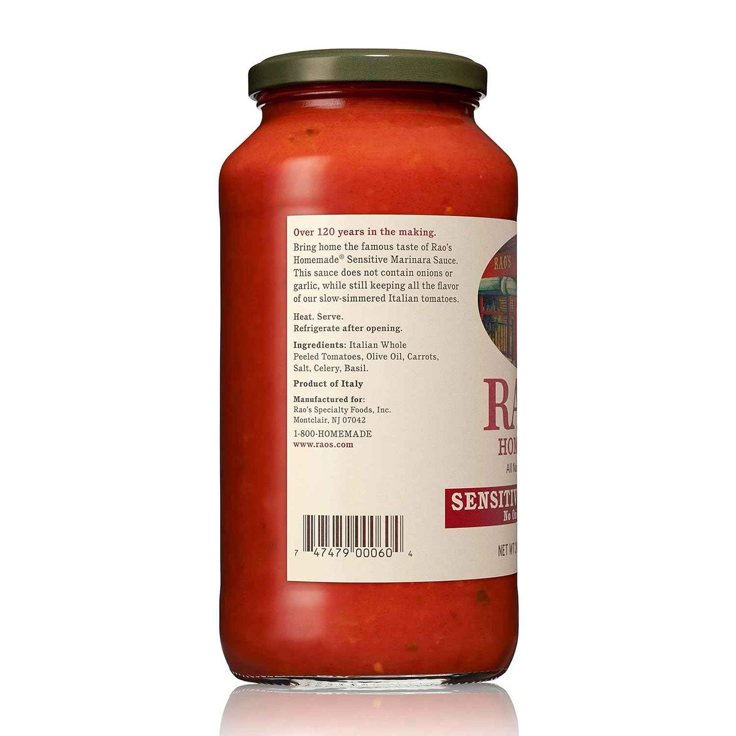 Rao's Homemade Sensitive Formula Tomato Sauce – Premium Italian Import for the Connoisseur's Pantry