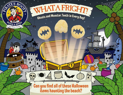 Pirate's Booty Boos & Bites Halloween Snack Bags – Themed Party Favor Gift for Trick or Treat Events, 16 Count