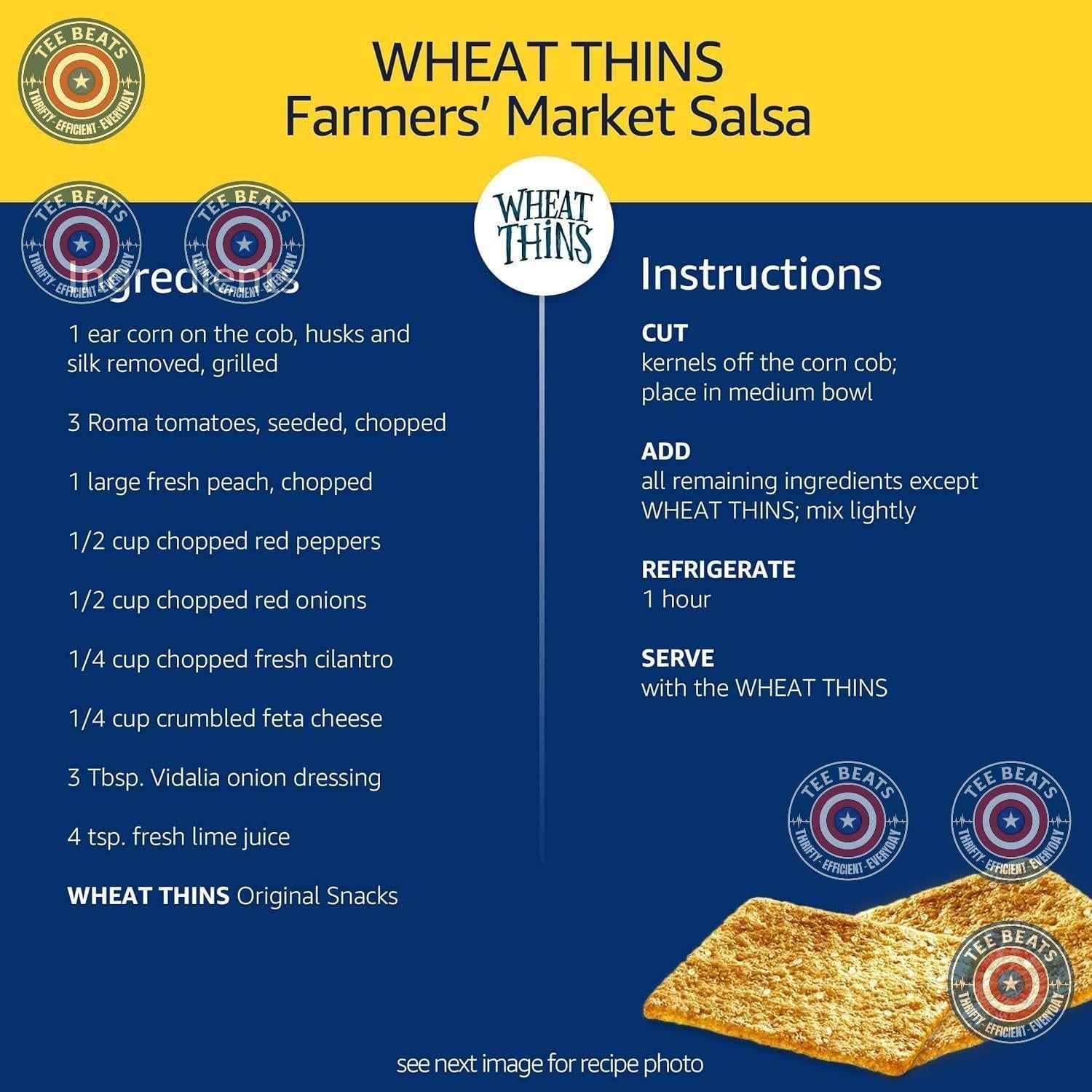 Wheat Thins Original Crackers – Whole Grain Snack for Blood Pressure Conscious Snackers