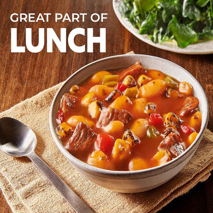 Progresso Pitmaster Steakhouse Style Steak and Bean Soup – Shelf-Stable Camping and Cabin Meal, No Refrigeration Needed
