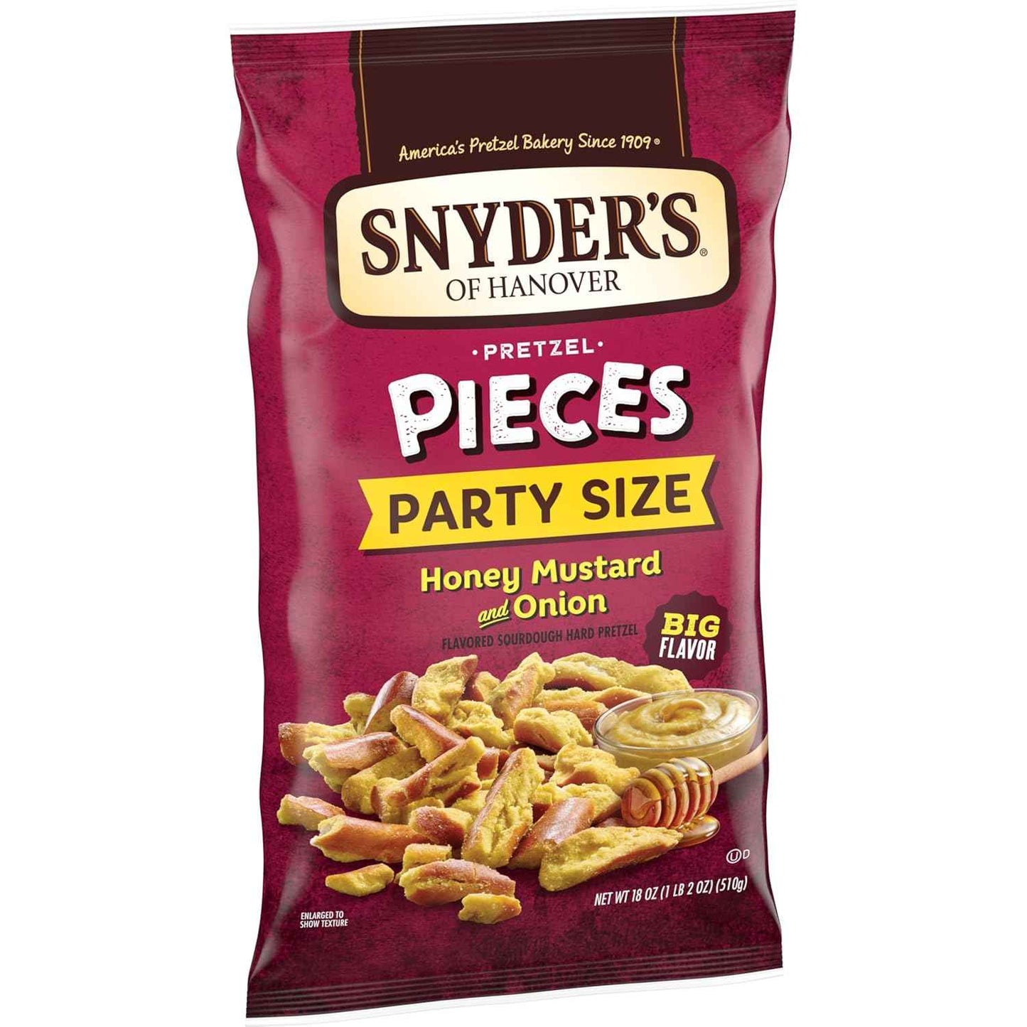 Snyder's of Hanover Pretzel Pieces, Cheddar Cheese 18 Oz – Peanut-Free Facility Crunchy Snack for Allergy-Aware Households