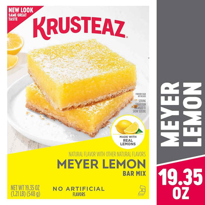 Krusteaz Meyer Lemon Bar Mix – Easy Baking Project for Kids and Parents, Just Add Eggs Water and Butter