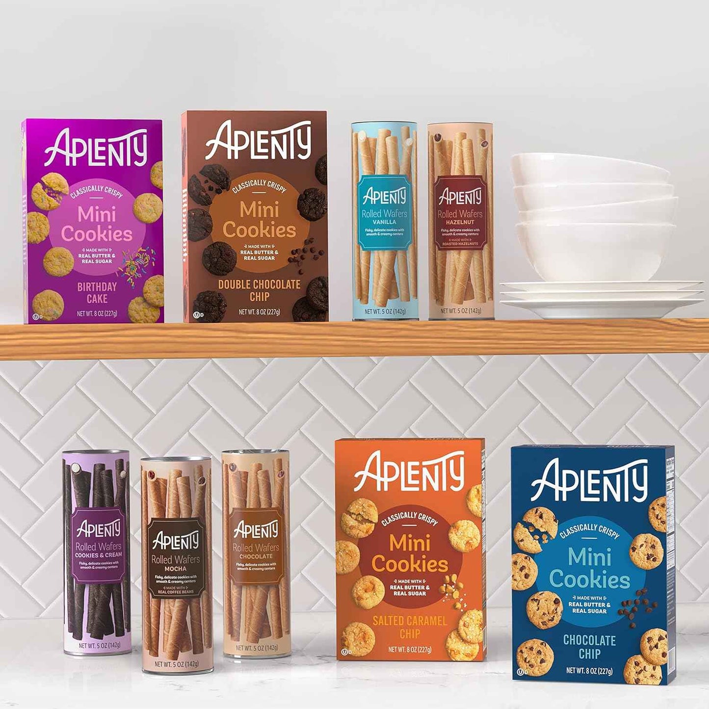 Aplenty Chocolate Rolled Wafers, 5 Oz – Streamlined Pantry Essential, Single-Ingredient-Light Wafer for Simple Living