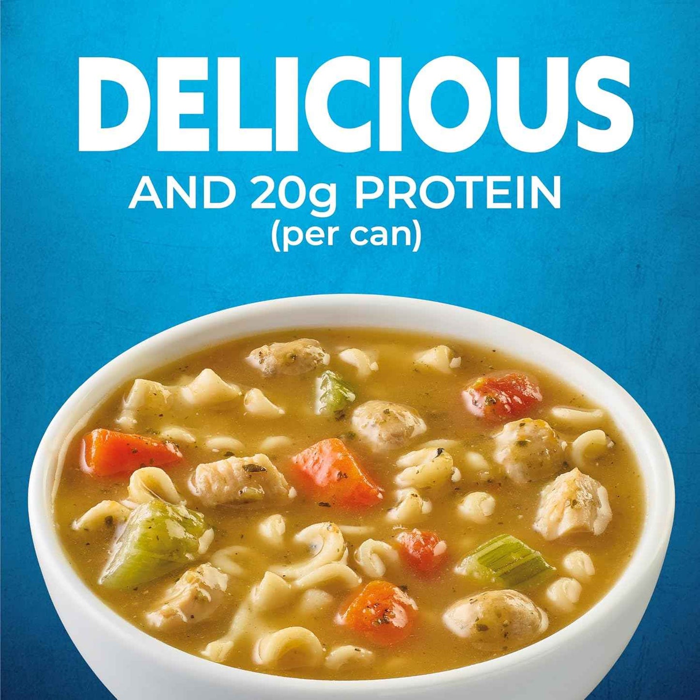 Progresso Protein Mediterranean-Style Meatball and Chicken Soup, Zero-Prep Desk Lunch for Busy Office Professionals, 18.5 oz Pull-Top Can