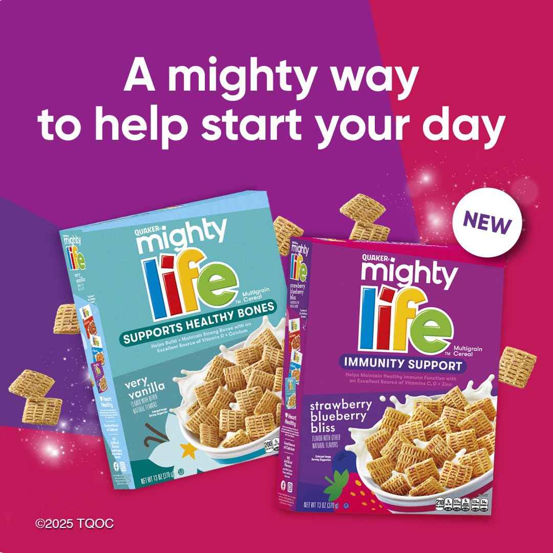 Life Cinnamon Cereal – Kid-approved sweet cinnamon breakfast for picky eaters, lunchbox-ready whole grain squares, 22.3oz