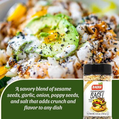 Badia Everything Bagel Seasoning – Thoughtful Housewarming Gift for Parents and Home Cooks, 5.5 oz