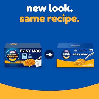 Kraft Easy Mac Microwavable Mac & Cheese – Portion-Controlled Comfort Lunch for Mindful Eating