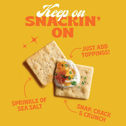 Back to Nature Crispy Wheat Crackers – Portable Snack Cracker for Patio Charcuterie and Outdoor Cheese Boards