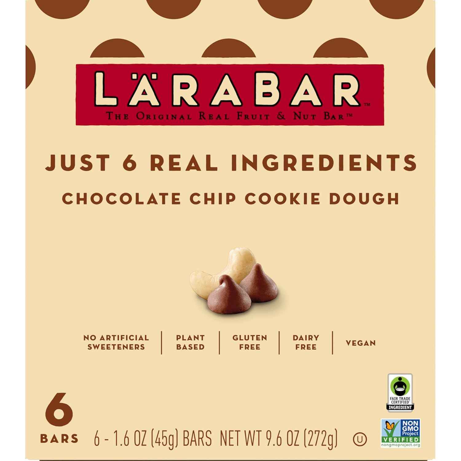 Larabar Chocolate Chip Cookie Dough Bars — Portable Trail-Ready Energy for Hiking and Cycling