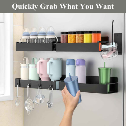 Nimble Living Magnetic Tumbler Holder – Fridge-Side Organizer for Stanley Cup Minimalist Kitchen Storage