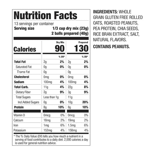 PBfit No Bake Peanut Butter Protein Ball Mix – Office Desk Snack with 8g Plant Protein for Between-Meeting Fuel