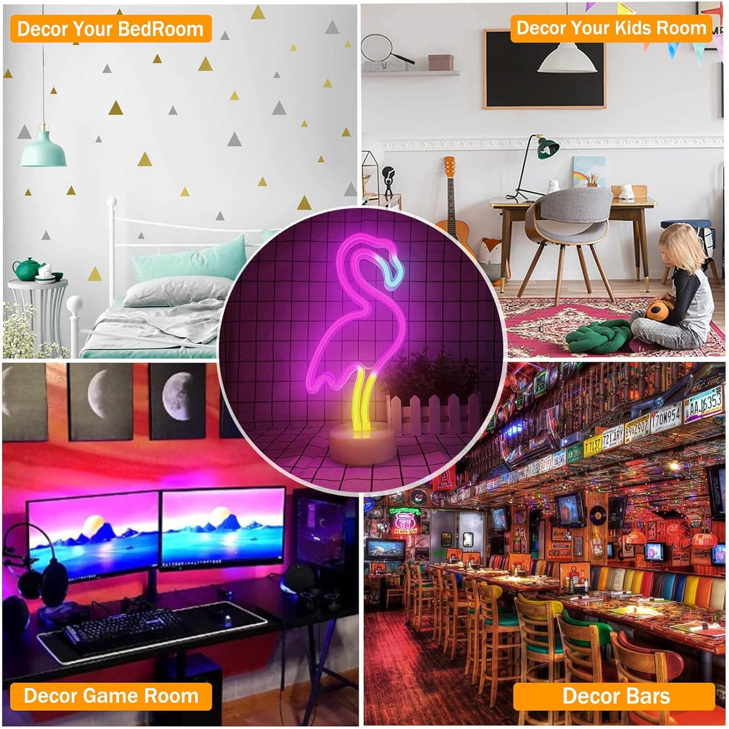 no-heat, long-lasting led bulb safer for kids' rooms than glass neon