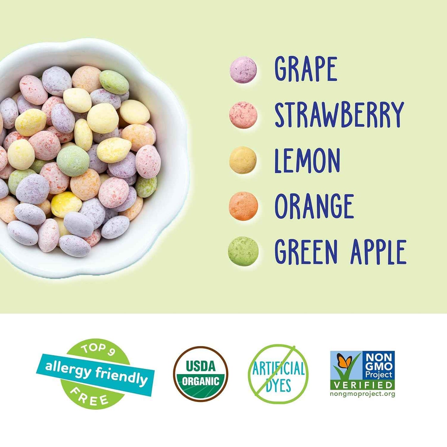 YumEarth Organic Giggles Chewy Candy – Nursery and Playdate Snack for Children, No Artificial Dyes Vegan Candy Pack