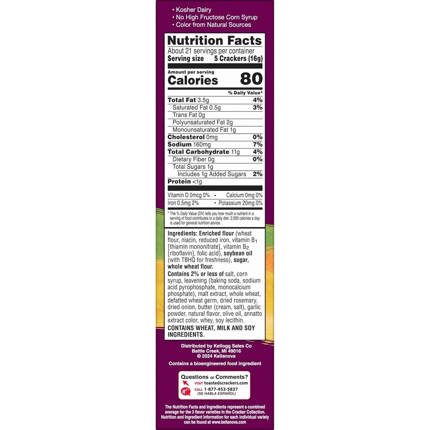 Toasteds Crackers Variety Pack – Lunchbox Snack for Kids Who Want Variety, 12oz Box