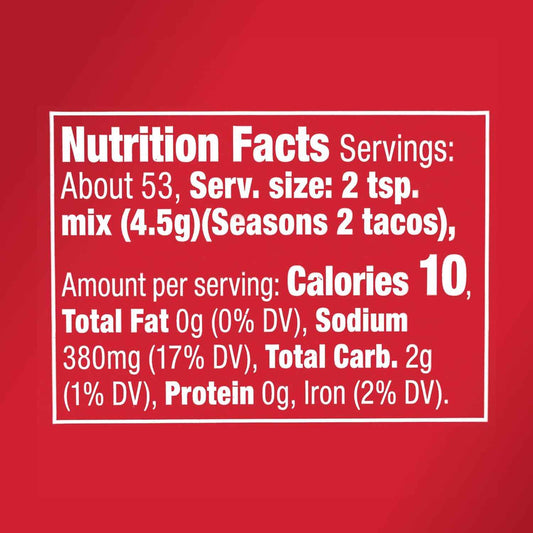 McCormick Taco Seasoning Mix – Family Taco Night Pantry Staple, 15-Minute Weeknight Dinner for Kids