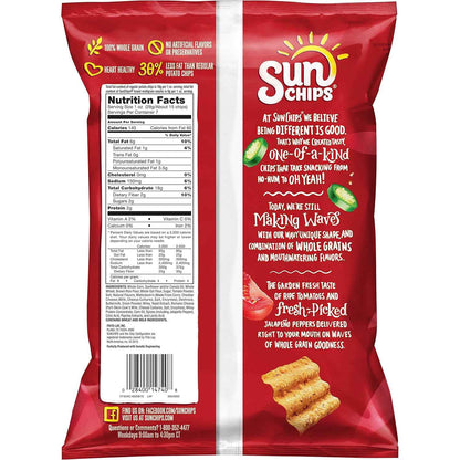 SunChips Garden Salsa Whole Grain Chips, 7 oz – Family-Size Lunchbox Snack for School Days and Playdates