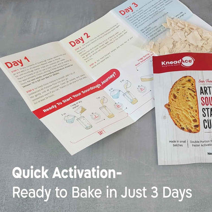 KneadAce Sourdough Starter Culture – Thoughtful Birthday Gift for Women Who Love Baking, Fast-Activating Wild Yeast for Homemade Bread