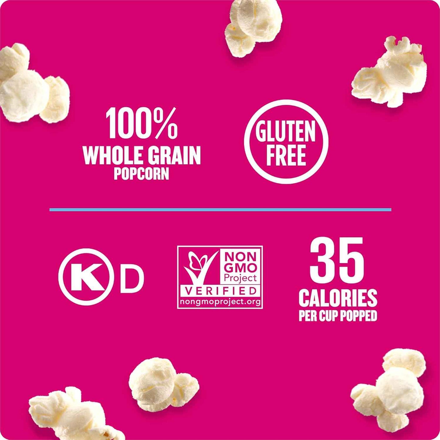 Angie's BOOMCHICKAPOP Sea Salt Microwave Popcorn, 6 ct – Four-Ingredient Snack for Intentional Clutter-Free Pantry