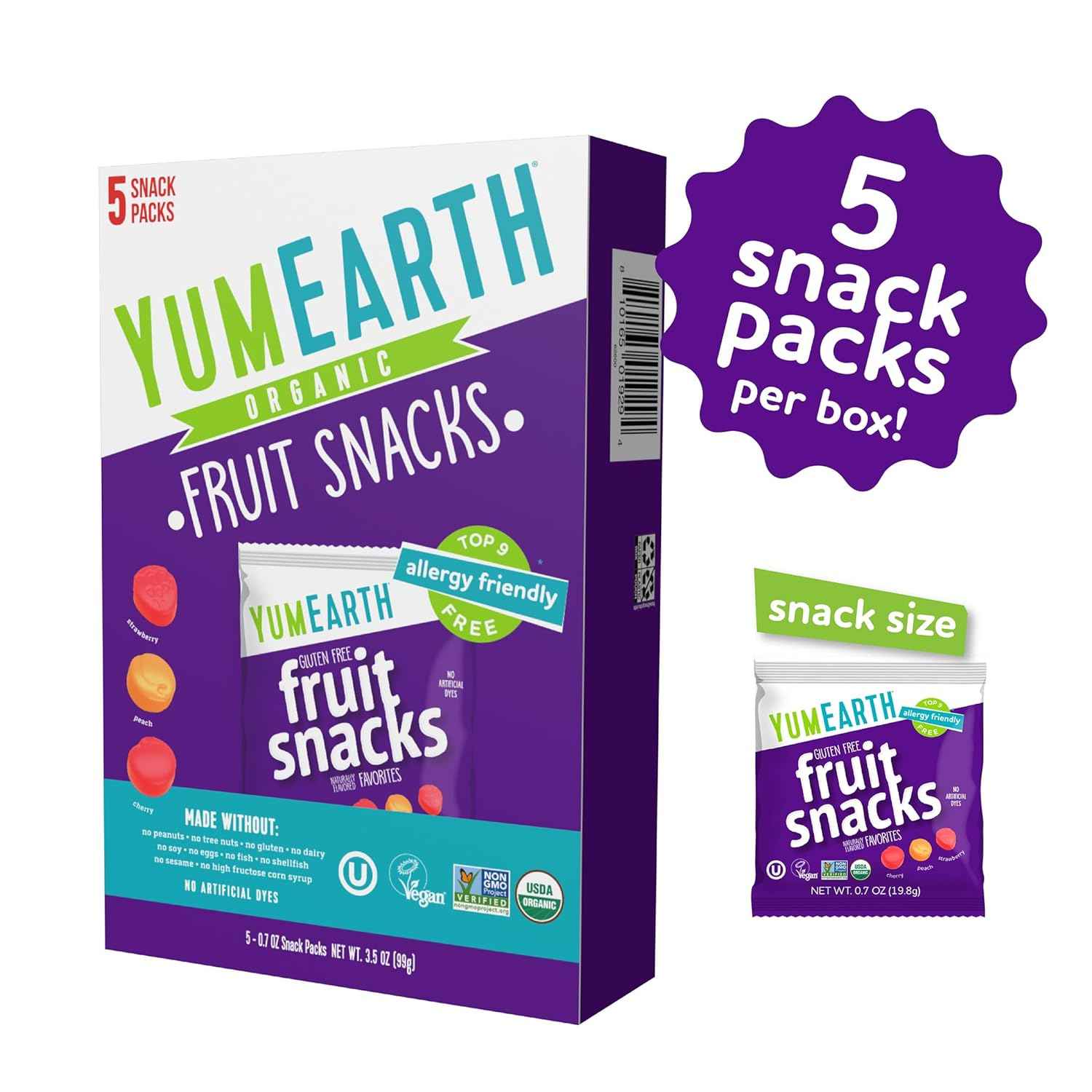 YumEarth Organic Fruit Snacks – Thoughtful Care Package Gift for Allergy Sensitive Friends and Family