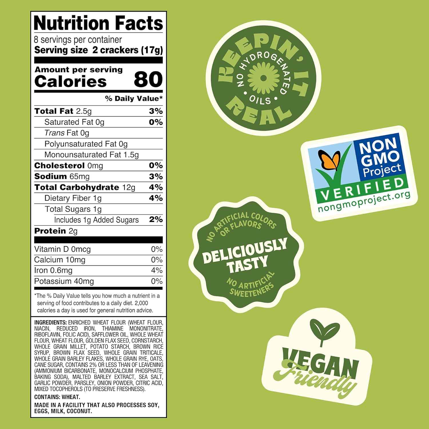 Back to Nature Multigrain Flax Seeded Flatbread Crackers – Portable Cracker for Picnic Cheese Plates