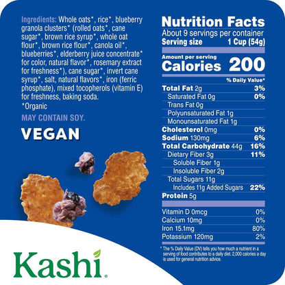 Kashi Blueberry Clusters Cereal – Quick Pre-Workout Fuel for Commuters and Morning Focus Routines