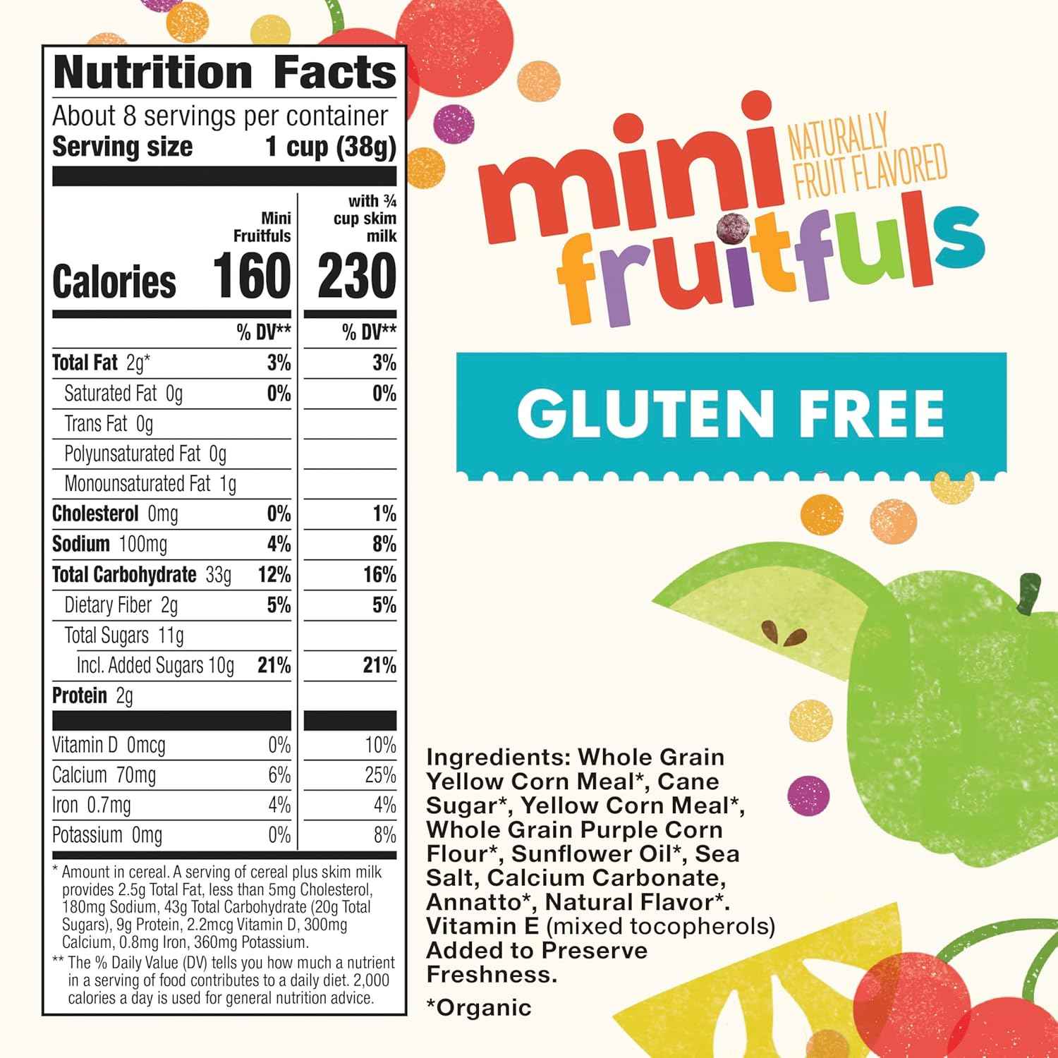 Cascadian Farm Organic Mini Fruitfuls Cereal – USDA Organic Whole Grain Cereal for Wellness Pantry