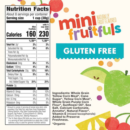 Cascadian Farm Organic Mini Fruitfuls Cereal – USDA Organic Whole Grain Cereal for Wellness Pantry