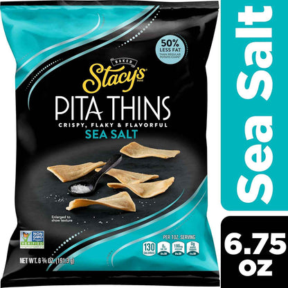 Stacy's Pita Crisps Simply Naked – Single-Ingredient Style Baked Chip for Uncluttered Pantries, 6.75 oz
