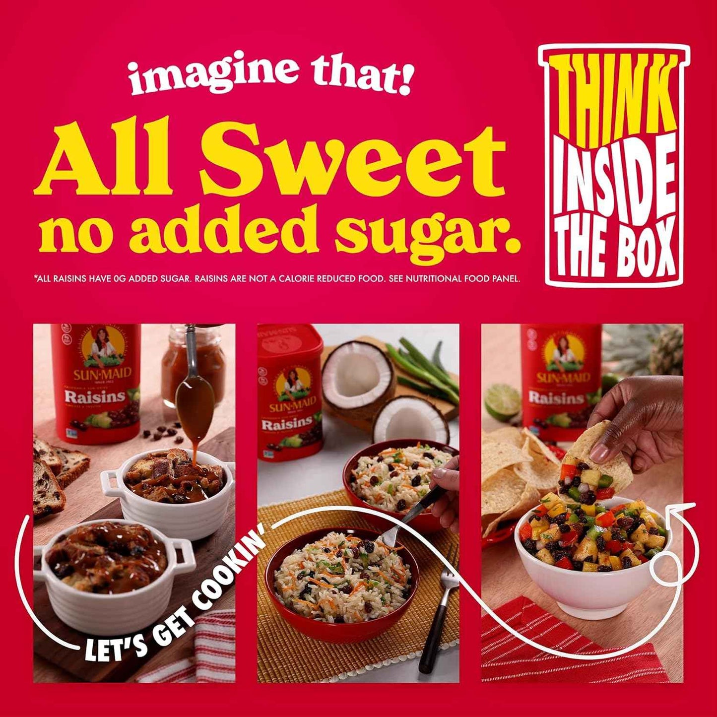 Sun-Maid California Raisins – Clean No Added Sugar Snack for Wellness Routines, 13 oz Canister