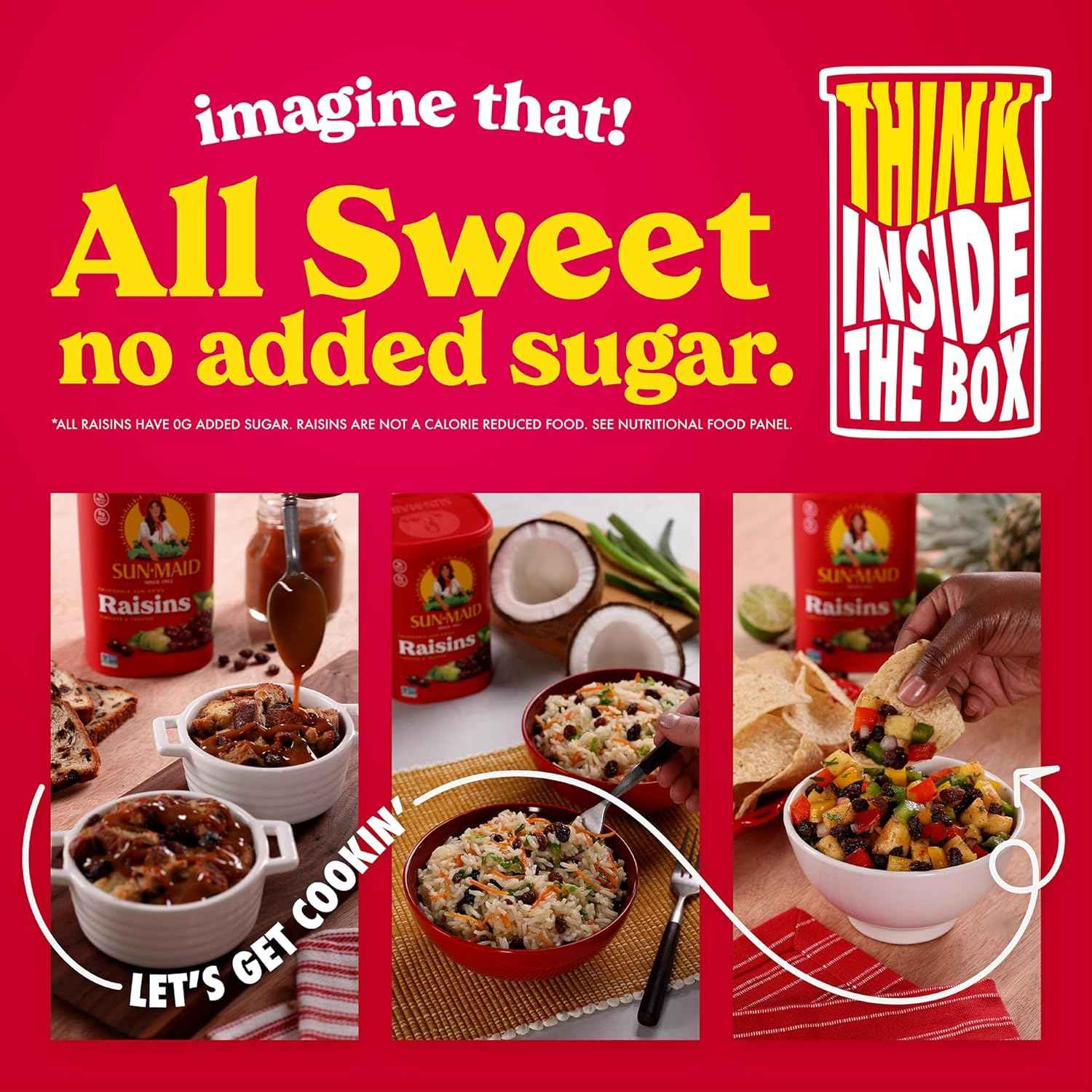 Sun-Maid California Raisins – Clean No Added Sugar Snack for Wellness Routines, 13 oz Canister