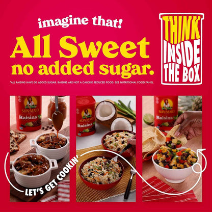 Sun-Maid California Raisins – Clean No Added Sugar Snack for Wellness Routines, 13 oz Canister