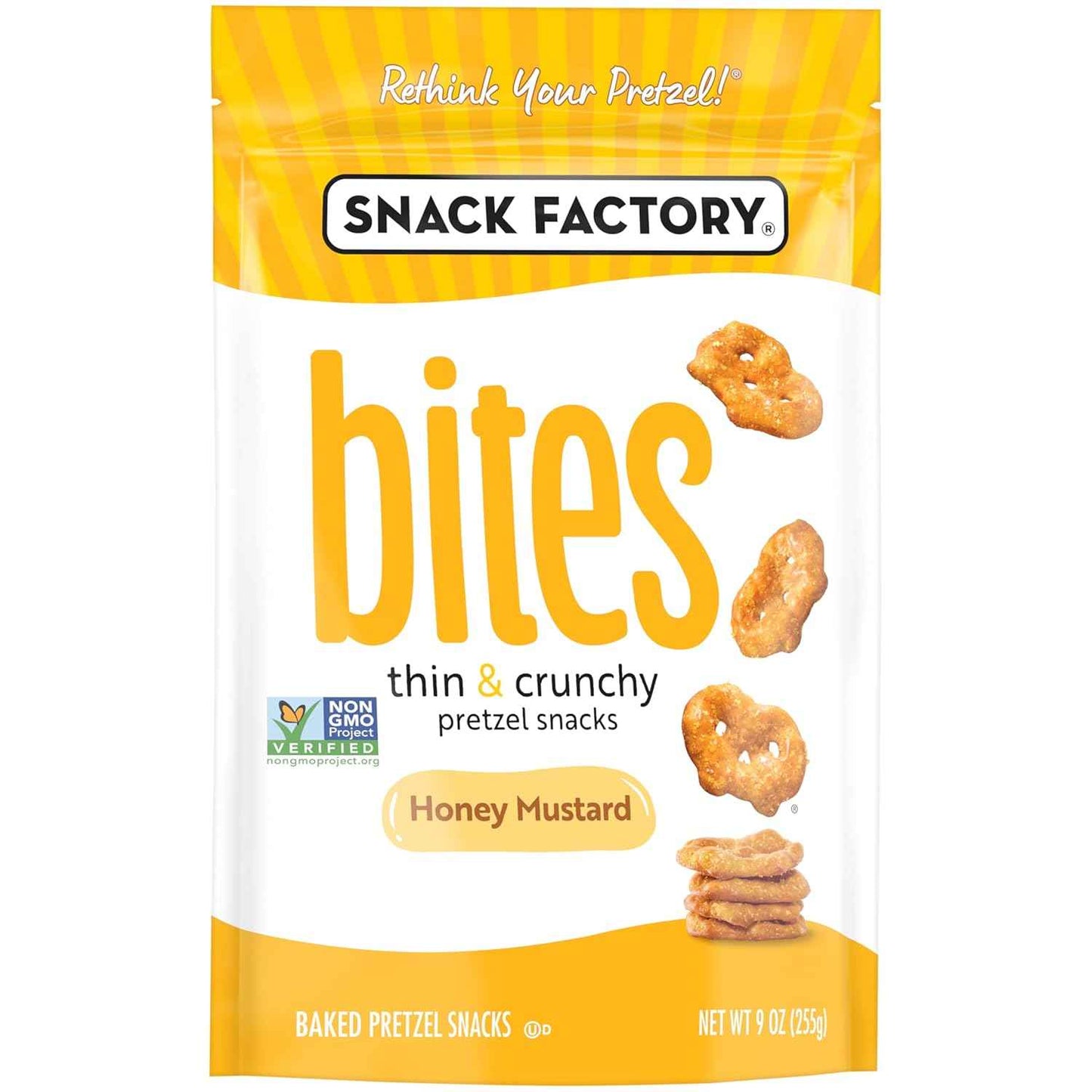 Snack Factory Honey Mustard Bites, 9 Oz Bag – Lunchbox-Sized Sweet-Savory Snack for School Days