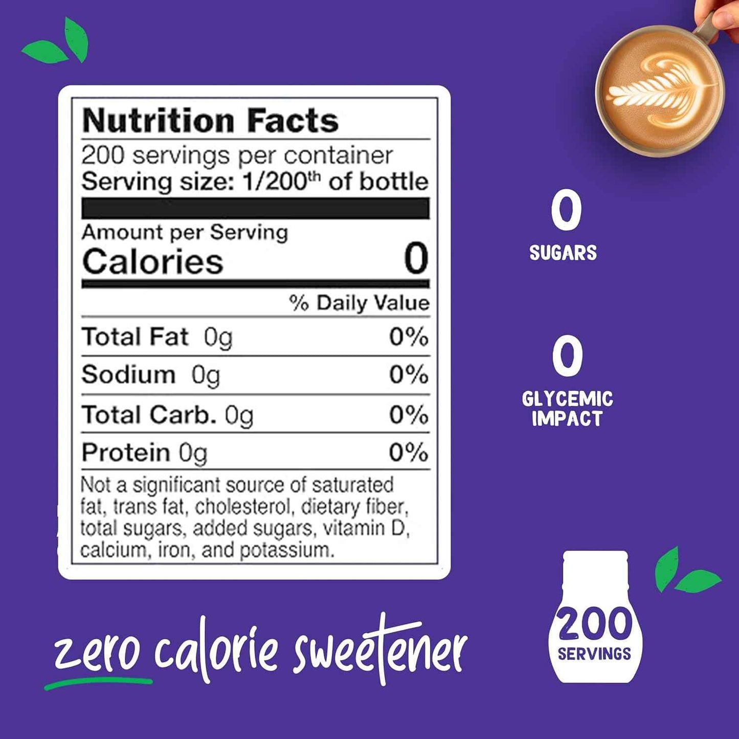 Pyure Organic Liquid Stevia – Zero Carb Sweetener for Clutter Free Countertops